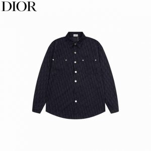 dior 迪奥 24Fw 藏蓝提花翻领牛仔衬衫外套 轻奢主义 男女日常通勤穿搭必备单品 正确版本 欢迎对比 详细特征 定制棉质牛仔布 匹布定染洗色 厚实斜纹肌理