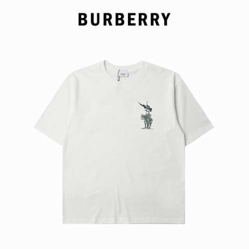 burberry 巴宝莉 2025夏季新款 印花战马短袖T恤 个性字母Logo印花 定制面料300G 短袖T恤 男女同款 001 尺码：S M L Xl