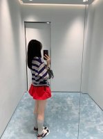 Miumi* 25Ss春夏新款 知识分子风花苞蓬蓬超短半裙 原版开发 高版出品 定制进口衬衫面料挺阔有型 双层工艺三角内裤设计 抽绳松紧腰版型上身绝绝子 复古风