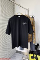 L377 Gu古驰 新款字母印花双层重工短袖T桖 字母图案不管是T桖还是卫衣都是每年的爆款单品 前幅大面积印花采用大康丽数码印花机直喷 成本极高 经过多次的调试
