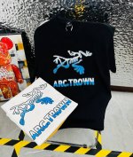 鸟 Arc‘Teryx 始祖鸟25夏季新款印花休闲宽松情侣款 短袖T恤D 细节:版本一比一复刻，吊牌 领标 水洗。 面料：采用40织双纱320克面料，原版1:1