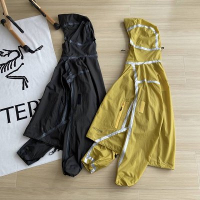 细节图 高品质防晒服Arc'teryx 始祖鸟 两色System A系列 Dro p30 Moroz Shell Jacket Logo风壳印花连帽全压胶夹克防