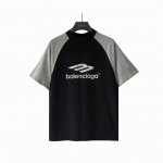 实拍细节图+尺码表 巴黎世家 Balenciaga 3M大M拼接短袖 椭圆机进口胶浆工艺 整体印花无压差 目网版 还原正品印花厚度 整体印花无牙边 拼接袖独领风