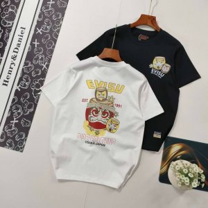 尺码S-2Xl薄款推荐 evisu福神男士太鼓达摩时尚潮流宽松休闲圆领纯棉短袖男女同款T恤 Evisu是一个源于日本的高端潮流品牌 于1991年在日本大阪创立