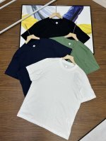 Descente 迪桑特 Logo刺绣标志！短袖T恤短袖T恤 夏季运动休闲透气T恤 男款圆领短袖衫男 Logo标志短袖 纯棉T恤短袖上衣透气户外运动登山徒步通勤