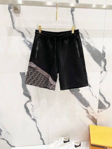 Fendi 芬迪 定制太空棉面料短裤 双Ff拼接分隔印花Logo拉链口袋设计 官方同步 高版本 高品质 时尚个性 百搭潮流 纯原品质 原版面料 吊牌 领标 水洗