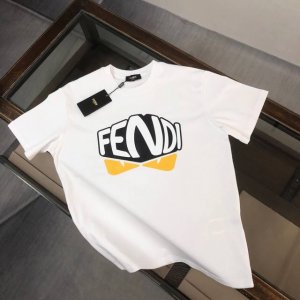 款号：G2100 Fendi 芬迪 2025夏季新款圆领短袖T恤！ - 260G双纱纯棉顶级面料 手感柔软 百分百纯棉独家出货 定染硫化黑无尘处理面料 -面料：