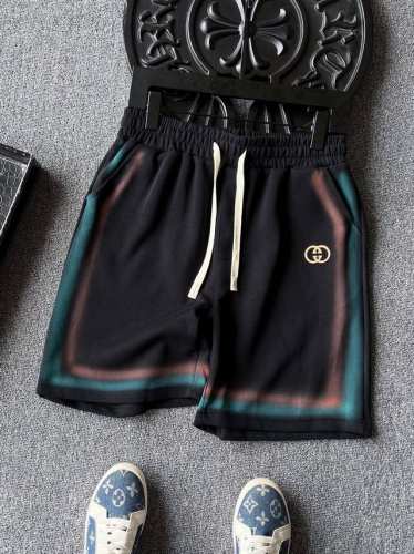 专柜顶级新品 人气爆款 Gucci 古驰双G专柜新品彩虹条扎染长绒棉短裤 恒隆在售万元级 款号 9999 古驰家今年最新新疆长绒棉面料 整条摸起来柔软细腻 高克