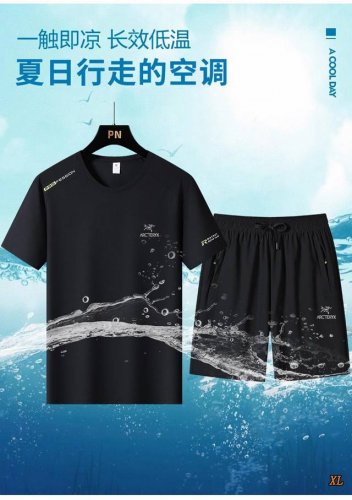 Arc’Teryx始祖鸟 独家实拍上新夏季高品质短袖套装真冰丝T恤长裤运动短裤速干短套，本季主打，货源充足，放心主推，高端品质，经典设计，做工出色，经典百搭，上