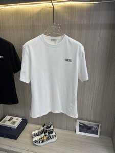 Dior迪奥 2025Ss春夏最新款短袖T恤出货啦 2025新款T恤 高版本专用面料 高克重纯棉丝光面料 上身舒适不失挺阔 针脚刺绣工艺 数字印花 植绒工艺 男