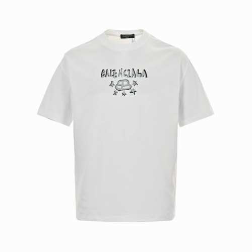 balenciaga 巴黎世家 24Ss 双B涂鸦字母印花短袖 印花材料采用安全环保无毒婴儿认证的发泡材料 印花轮廓清晰干净 有康丽机器出来的质感 如果衣服要清
