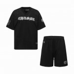 套装不单卖 Chrome Hearts Ch 克罗心爆款梵文印花网眼双层冰球服运动套装 采用直喷进口机器印花 五金辅料均开磨定制 正确配置 黑色2025克罗心正