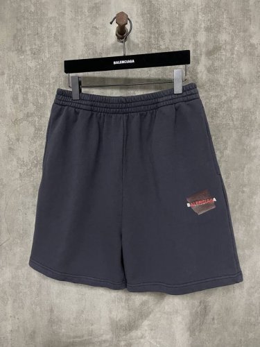 Balenciaga 巴黎世家25Ss 红胶带字母刺绣休闲短裤 原版面料官方同款 定制440克全棉毛圈卫衣面料 同缸染面料手感飞常舒服 定制五金 螺纹 辅料 对