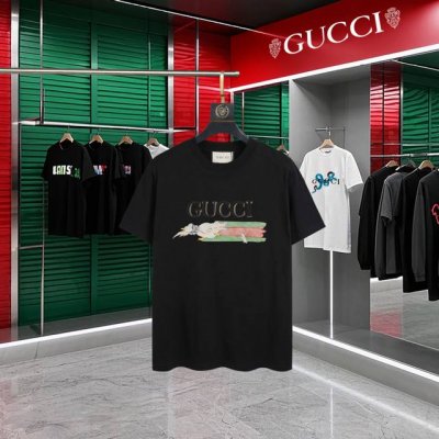 上新款号：G769 Gucci~古驰 2025新款高品质圆领短袖T恤 袖口车有进口绣花标 定制定染,手感非常舒服 超级百搭好看的一款短袖 三标齐全 非市场普通版