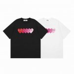 comme Des Garcons川久保玲play 重叠爱心印花夏季短袖T恤衫 颜色： 白色 黑色 尺码：M L Xl Xxl 价格p： 三标齐 款号：Cj31