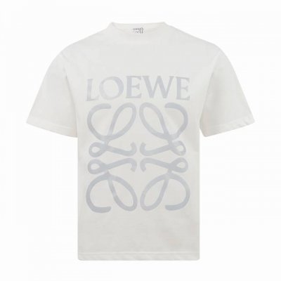 loewe 罗意威 胸前Logo印花圆领短袖 原版操作 定织定染60支160G丝光棉面料 进口机绣立体绣工艺 独立定制辅料配件 size S-Xl