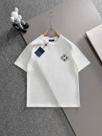 Louis Vuitton* 2025春夏款上新 原高版本 驴家Lv 胸前袖口字母3D凸凹刺绣压花 面料采用270克高密度纯棉 不变形 不缩水 工艺介绍：胸前圆