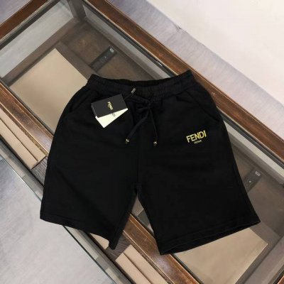 Fen*Di 芬迪 新款休闲 百搭短裤～ 品牌Logo印花图案 标志性刺绣工艺。定制卫衣毛圈棉面料，柔软舒适亲肤感极佳，吸汗透气！五金带有标志性Logo！简约休