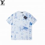 Louis Vuitton 路易威登 2025Ss公园印花圆领短袖 纯棉珠地面料 珠地结构是一种特殊的针织方式 形成了一种类似珠子的纹理 使得面料表面具有一定的