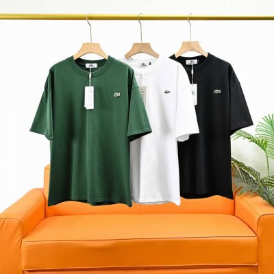 lacoste 法国鳄鱼25Ss夏季男士新款纯棉运动休闲圆领短袖！ 一如既往的硬货，爆款海外版朋友们，胸前小鱼刺Logo加特，低调的奢华！高端大气的做工等级！！