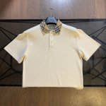 巴宝莉 Burberry 2025夏季新格纹设计短袖T恤Polo衫 经典印花字母Polo，简约时尚，40支双纱珠地棉拉架定制面料，舒适透气，面料柔软，手感细腻，