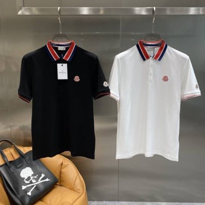 蒙家 蒙口polo衫超时髦 简约经典，领口处红蓝配色的品牌字母装饰，超吸睛，瞬间提升时尚感 胸口精致的品牌刺绣和袖上的标志性徽章，低调彰显奢华。M-3Xl 隔天