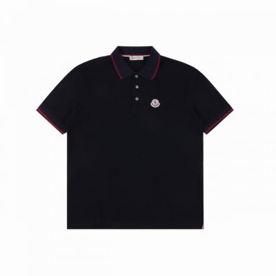 moncler 蒙口 胸口徽标刺绣短袖Polo衫 客供精仿棉打造珠地材质面料,夏季新款T恤翻领短袖Polo衫 专柜定制面料 透气舒适度高，细节无可挑剔， 胸口刺