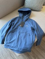#Ziy P370防风防水软壳冲锋衣，Arcteryx 始祖鸟 Alpha系列 Gore-Tex Pro 烫印Logo图案休闲运动连帽拉链冲锋衣 尺码：M-5X