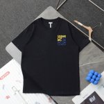 上新 顶级复刻 高端定制 - Loewe 罗意威 新款胸标双色绣花刺绣Logo休闲圆领短袖T恤 - 货号 2431 - 颜色 黑色 白色 - 购入原版开模打造
