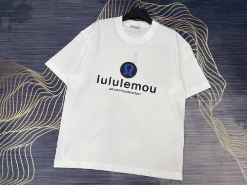 上新 Lululemon2025春夏新款印花字母Logo圆领短袖T恤 高版本高版本 280克精棉面料 全网独家首发 百搭款细节处理完美 进口印花Logo工艺 十