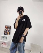 80 the North Face 北面户外野炊圆领短袖半袖T恤 面料采用260克纯棉双纱食毛面料 双线二本针压线 久洗不变形 原版定制三标 高端进口印花 随意