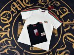 Gucci Logo精致升级，灵感源自八十年代复古 原版面料 官方同款 短袖T恤 定制面料 同缸染面料 手感非常舒服 春夏最新砖柜同步 时尚又个性 超级百搭 宽