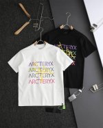 顶级复刻 Arc'teryx 始祖鸟夏季新款七彩Logo印花短袖T恤 官网同步 男女同款 小红书热门爆款 各大网红博主纷纷上身 强烈推荐 面料：32S双纱300