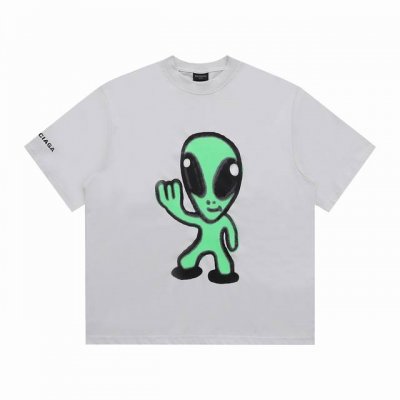 高端品质 巴黎世家Balenciaga 原版高克重纱纯棉面料 重工艺印花 反光材料 手感滑爽 L极度舒适体验 十足的高级感 都保持奢华高贵的特有的视觉质感. 颜