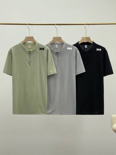 Hellyhansen Hh海丽汉森户外系列速干休闲短袖T恤 豆绿 浅灰 黑色 M-4Xl 户外运动时，汗湿的衣服黏在身上是不是超难受？别担心，这款海丽汉森户外