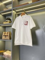 字母图案珠地网眼布棉质宽松 polo 衫 Bur王牌尖货，镇店之宝 现货秒发 年春夏系列，提花Tb设计。高端百搭大气款，情侣款珠地棉polo短袖衫 Bur王牌渠