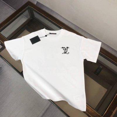 Louis Vuitton Lv 路易威登 25Ss专柜同款圆领短袖T恤～前后定制绒面发泡压花Logo工艺！特供定制面料！ 厚板立体！衣服偏厚使整体高透气和柔软