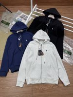 顶级原版 Ralph Lauren拉夫劳伦小马刺绣拉链开衫外套连帽卫衣 这款连帽运动衫饰有代表Ralph Lauren 简约风格 搭配小马刺绣图案，立体饱满！纯