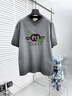 P230 Gucc* 25Ss春夏新款短袖 轻奢主义 男女日常通勤穿搭必备单品 正确版本 欢迎对比 详细特征 260克100% 纯棉双纱汗布面料 同缸定染特种加