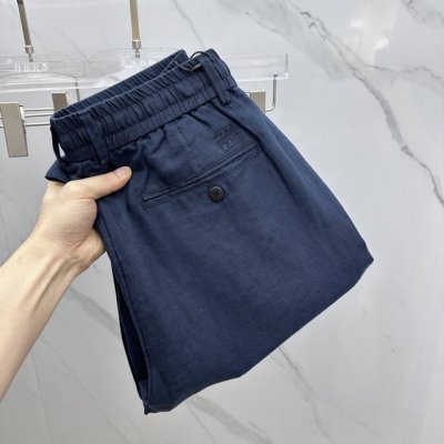 Zegna*杰尼亚 2540春夏新品系带休闲裤 官网同步发售 裤身工艺设计 定制亚麻面料 进口客供辅料 代工厂p出品免检 每个细节做到极致 原版五金配件 潮范十