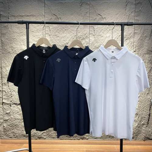 Descente 迪桑特 商务运动高弹三色速干功能短袖polo衫 这款简约三色polo衫，将舒适功能与都市风格完美融合，是职场与休闲场景的理想选择。 精选高弹速