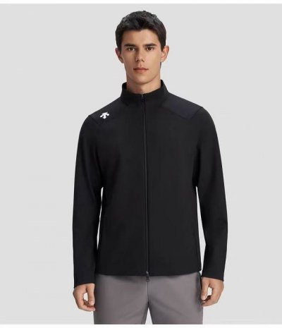 Descente 迪桑特Training系列综训训练男士针织运动上衣外套春 采用质感针织面料制成的运动上衣。面料顺滑挺阔，自然有型。搭配常规版型裁剪，贴合身型，