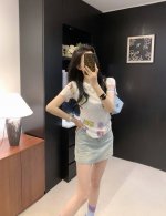 y31063#25早春新款Louis Vuitto*网纱T恤 独家现货定制网纱字母面料 小性感设计 模特上身均为大货实拍 Sml 跑量p价