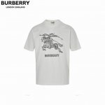 巴宝莉 Burberry刺绣绣花Logo战马 短袖 重磅240G定制32支原版面料 采用定制定染高克重原版面料 螺纹舒适不变形质感无敌 1：1原版开模 Zp开发