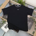 顶级品质 2025新款prada普拉达经典简约刺绣Logo图案绣花休闲情侣短袖T恤，小红书爆款，面料高版本高品质，网红明星同款，280G克重纯棉面料，面料柔软舒
