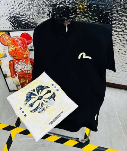 福神 带Nfc芯片识别高版本 Evisu 福神2025夏季新款印花休闲宽松情侣款 短袖T恤973 细节:版本一比一复刻，吊牌 领标 水洗 包装袋。水洗处有Nfc