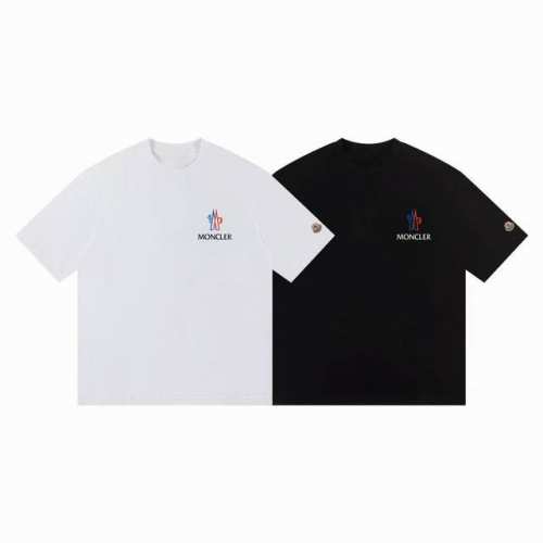 款号：M1016 Moncler 蒙口 官网同款印花图案 双纱纯棉短袖 - 260G双纱纯棉顶级面料 手感柔软 百分百纯棉独家出货 定染硫化黑无尘处理面料 -面