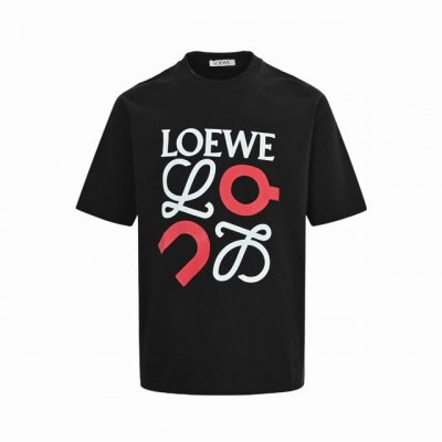 loewe 罗意威 25Ss 昂跑联名印花短袖 面料经过2次高温缩水固色 不变形不缩水不起球 26支280G紧密双纱面料 配320G双纱拉架十字紧密高克重螺纹