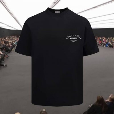 高品质 Dior 迪奥 2025印花图案纯棉短袖T恤，定制32支300克同缸染面料 手感非常舒服 春夏最新砖柜同步 Os落肩版型 时尚又个性 超级百搭好看的一款