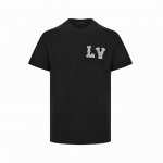 Louis Vuitton 路易威登 24Ss 水钻字母Logo短袖 1V春夏系列菲董发布会超重工施华洛世奇水钻刺绣品牌Logo字母Polo衫订制超闪八爪钻简